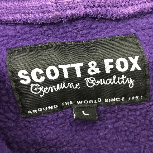 Scott & Fox Womens Zip Up Hoodie Size Large Purple - Picture 2 of 4